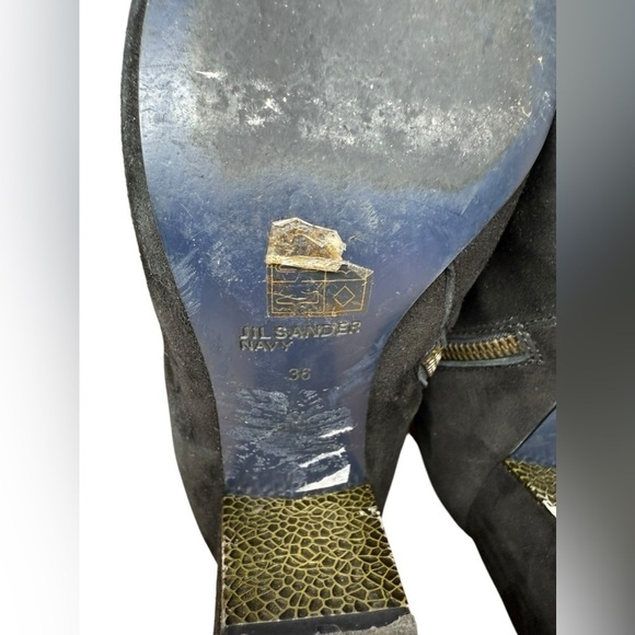 Jil Sander Black Suede Mid Calf Boot Size 36 or US 6 - Picture 12 of 13